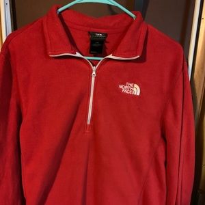 Men’s red North Face pullover